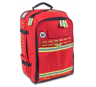 Záchranářský zdravot. batoh Robust Red s transparentní kapsou na AED - 46 litrů