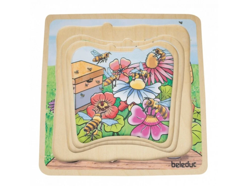 Beleduc Vrstvené vývojové puzzle Med