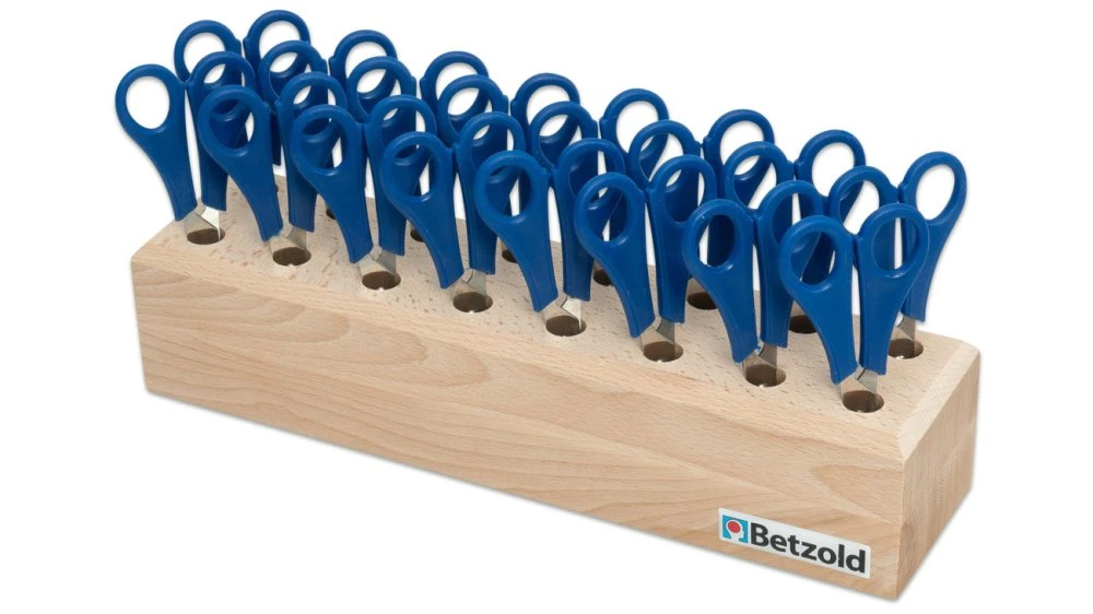 Betzold Nůžky v dřevěném stojanu 16 kusů