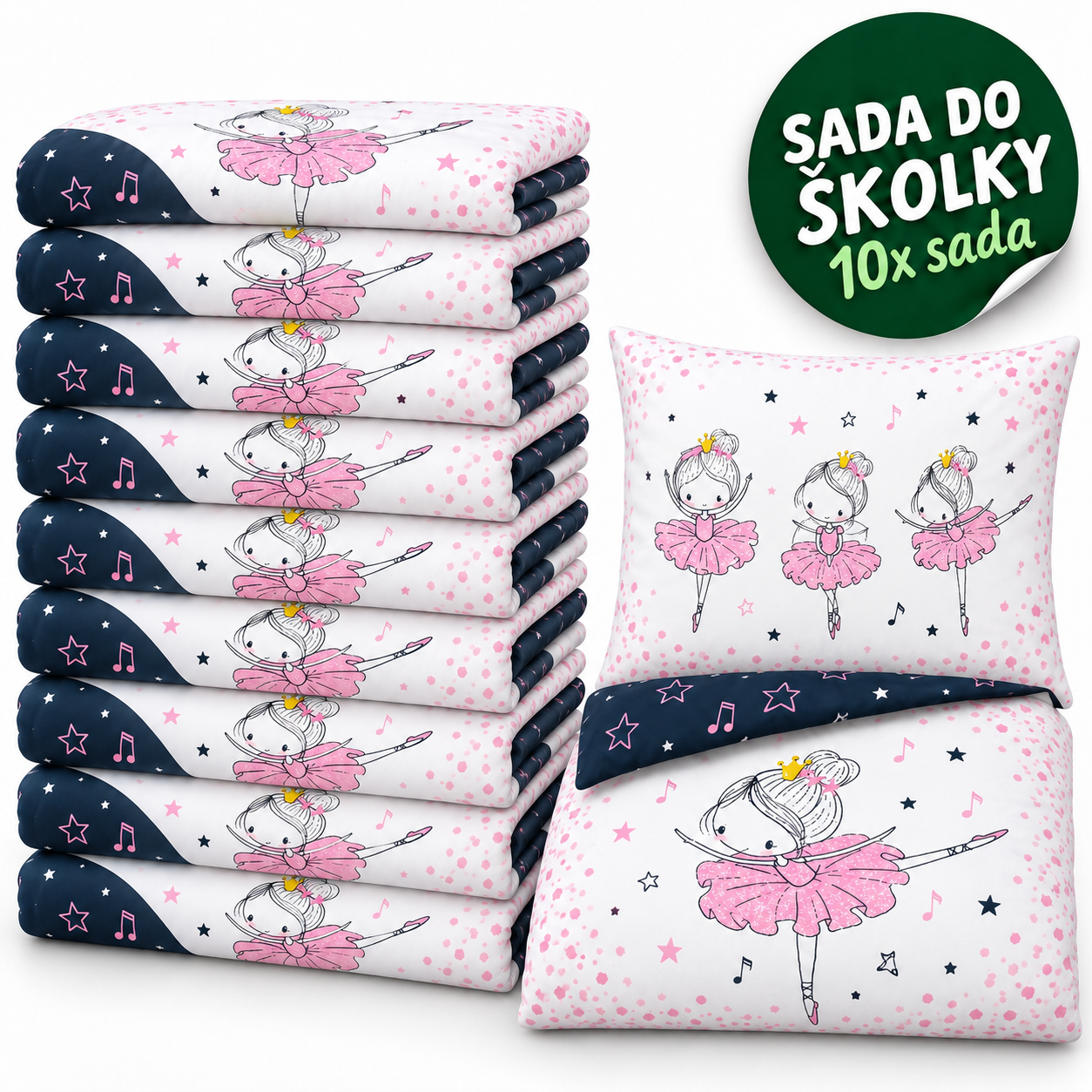 VÝHODNÁ SADA 10× bavlněné dětské povlečení – Baletka