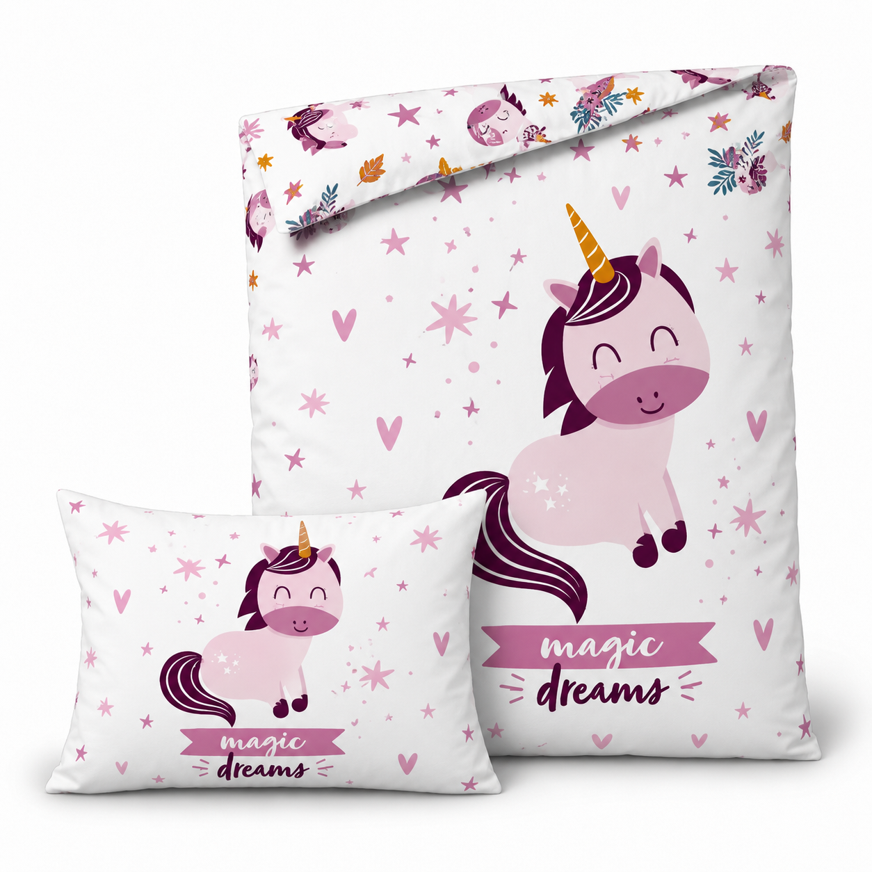 Bavlněné dětské povlečení – Jednorožec Magic Dreams