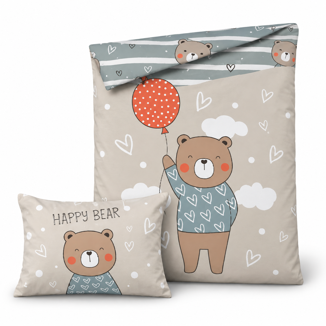 Bavlněné dětské povlečení – Medvídek Happy Bear
