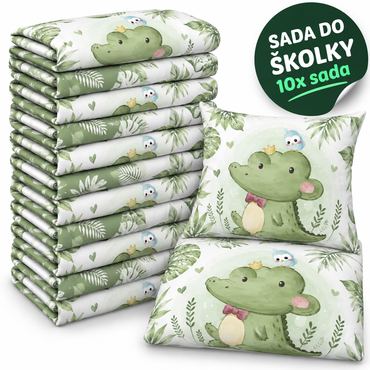 VÝHODNÁ SADA 10× bavlněné dětské povlečení – Krokodýlek