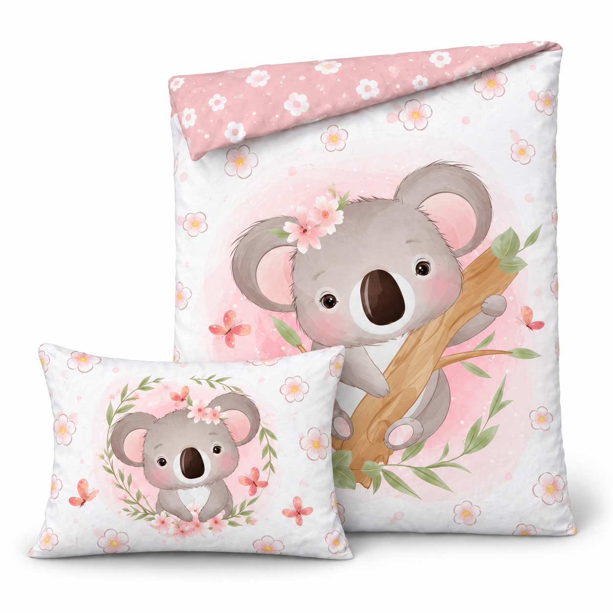 Bavlněné dětské povlečení – Koala, růžová