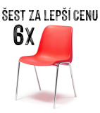 VÝHODNÁ SADA - 6x Jídelní židle WILLOW, červená
