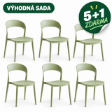 VÝHODNÁ SADA – 6× jídelní židle ONCE zelená (5+1 zdarma)