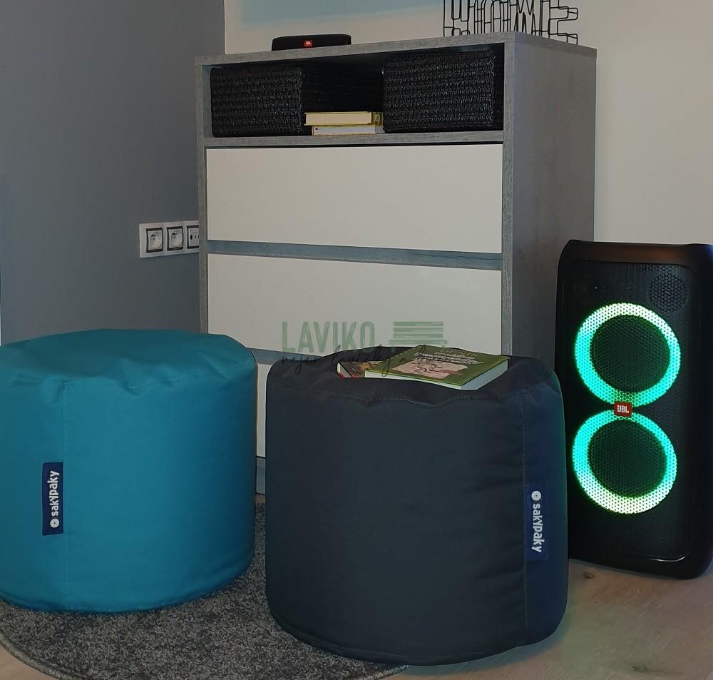 Sedací taburet BOBEK, světle růžová