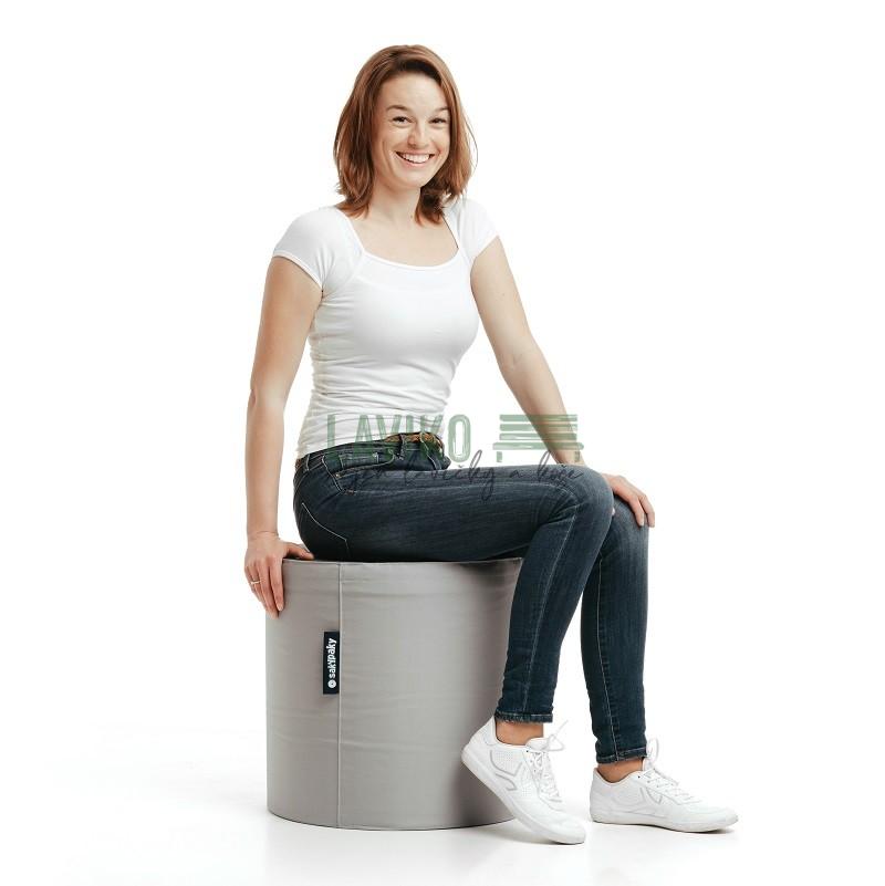 Sedací taburet BOBÍK, PUR pěna, světle růžový