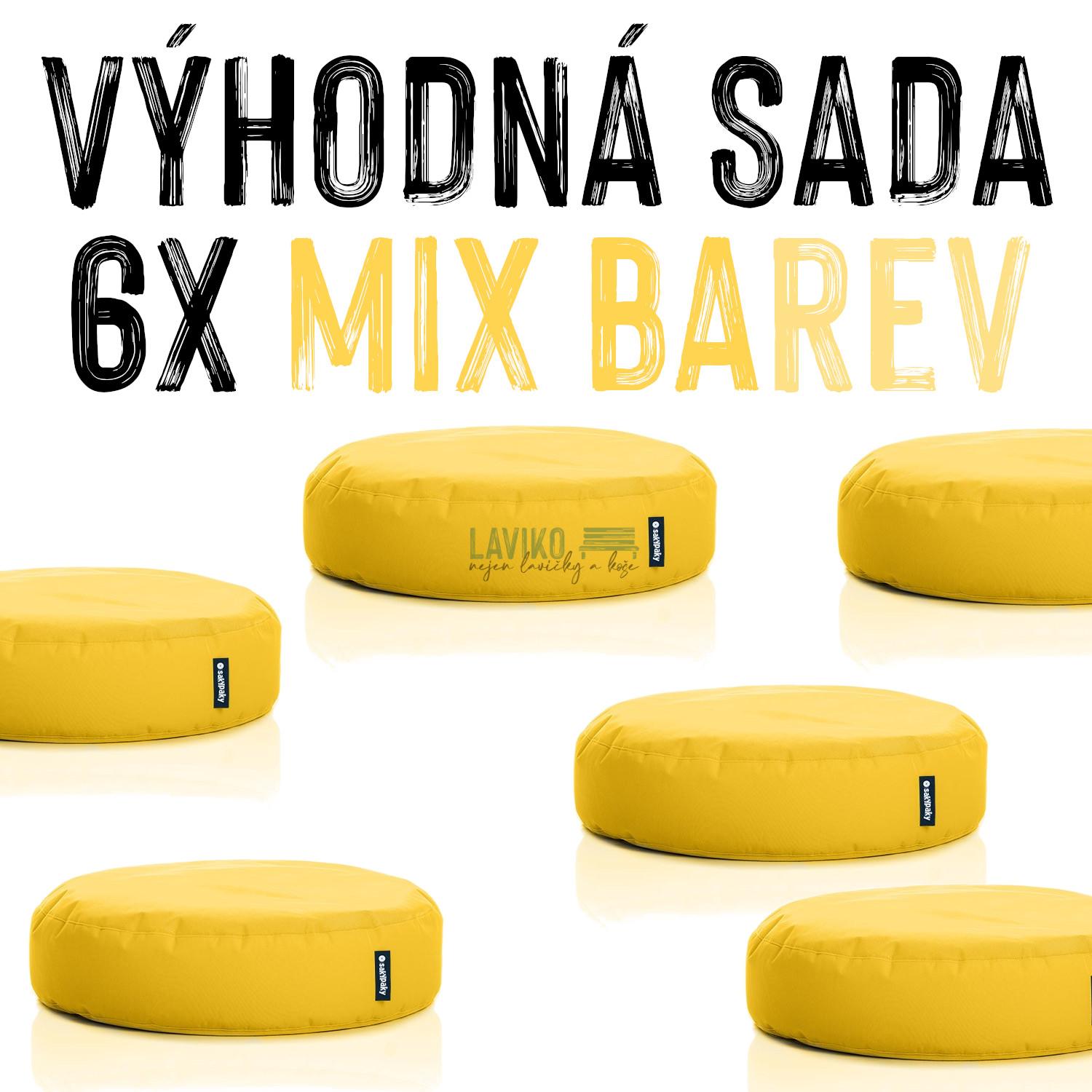 VÝHODNÁ SADA - 6x Sedací vak MAKO, jedna barva