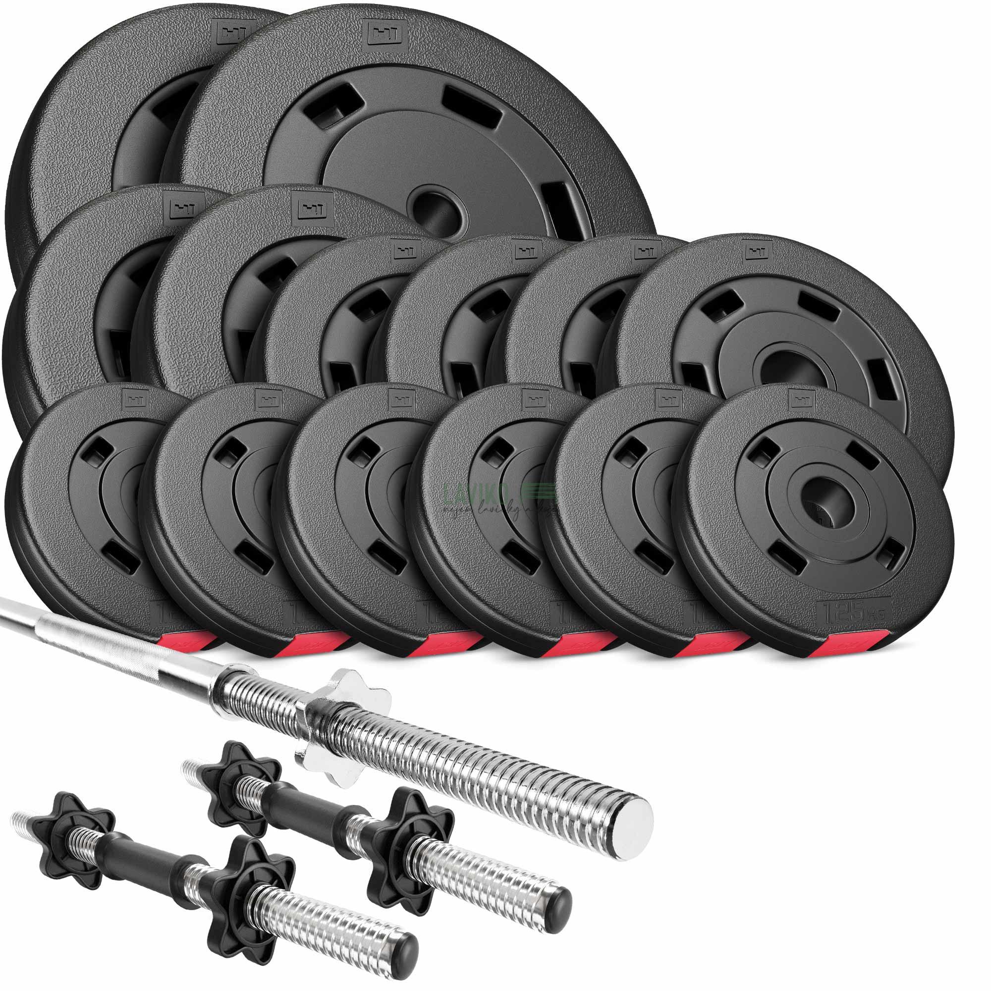 Nakládací činkový set FARAGO, 58 kg