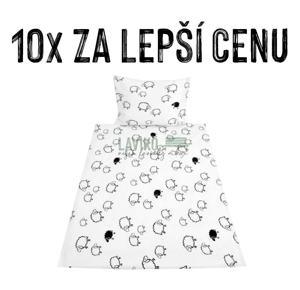 VÝHODNÁ SADA - 10x Dětské krepové povlečení OVEČKY
