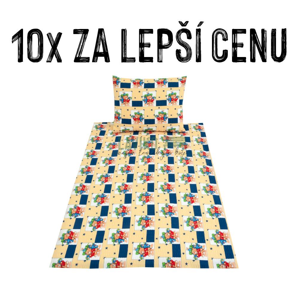 VÝHODNÁ SADA - 10x Dětské krepové povlečení MEDVÍDCI