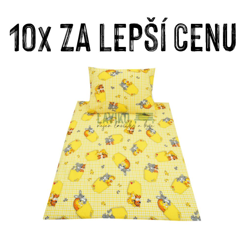 VÝHODNÁ SADA - 10x Dětské krepové povlečení V KAPSE