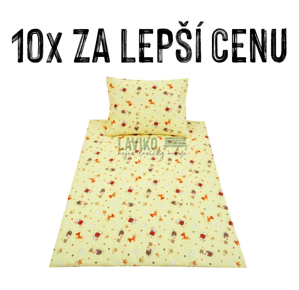 VÝHODNÁ SADA - 10x Dětské krepové povlečení PARTA ZVÍŘÁTEK