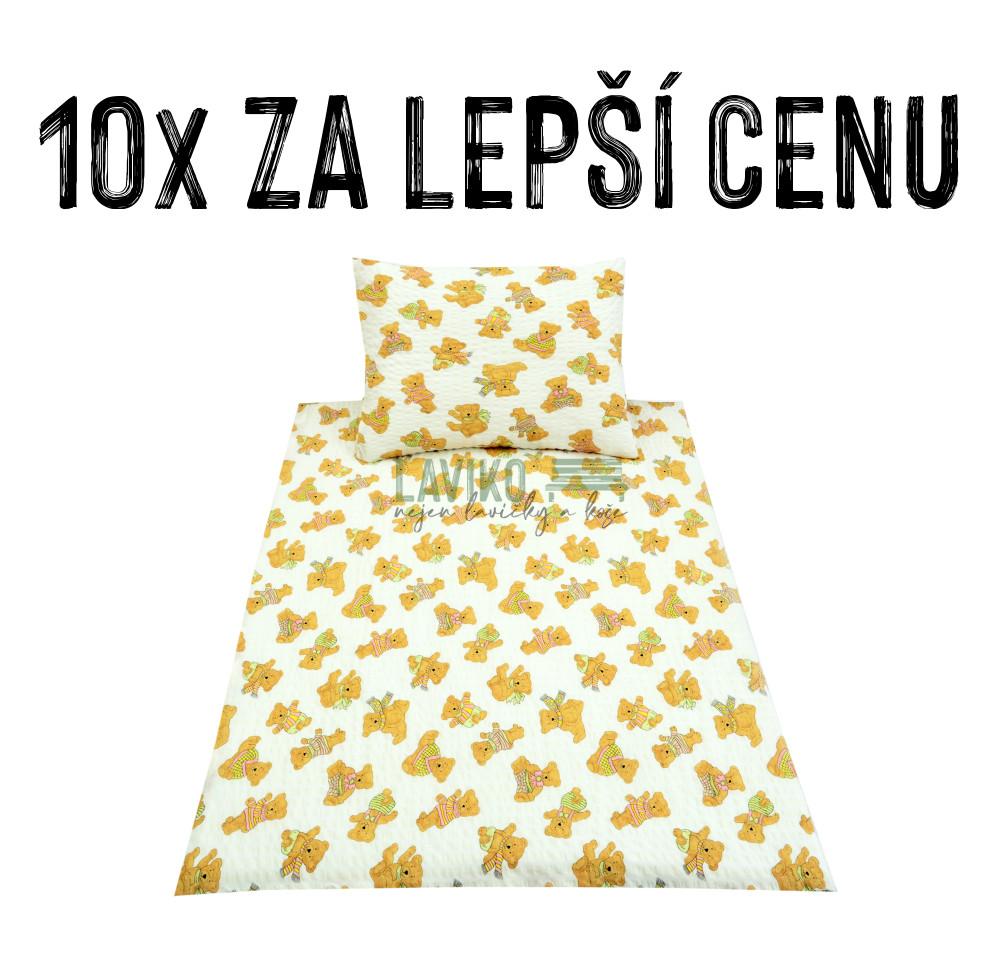 VÝHODNÁ SADA - 10x Dětské krepové povlečení MÉĎA V ZIMĚ