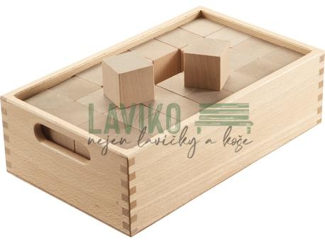 Sada dřevěných stavebních kostek JEDNIČKA