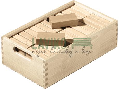 Sada dřevěných stavebních kostek DVOJKA
