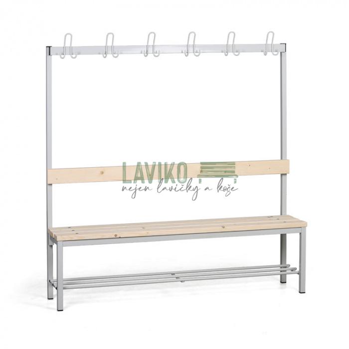 Šatní lavička DIANA, 150 cm, s věšákem a botníkem