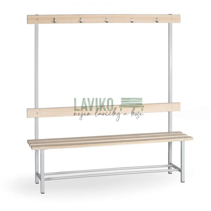 Šatní lavička LATIFA, 150 cm, s věšákem a botníkem