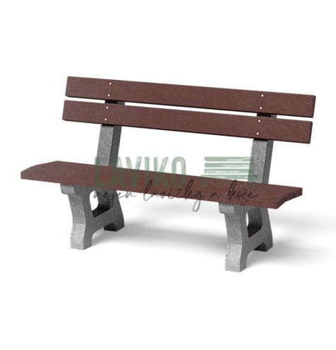 Venkovní lavička HÁŇA, recyklát