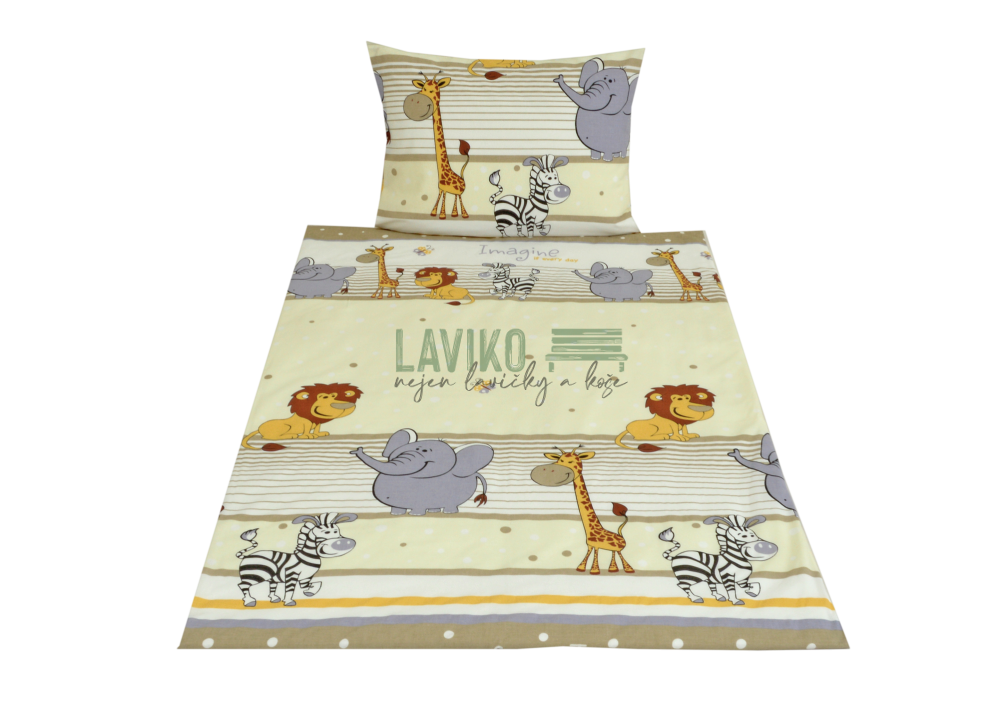 Dětské bavlněné povlečení LVÍČEK, béžová