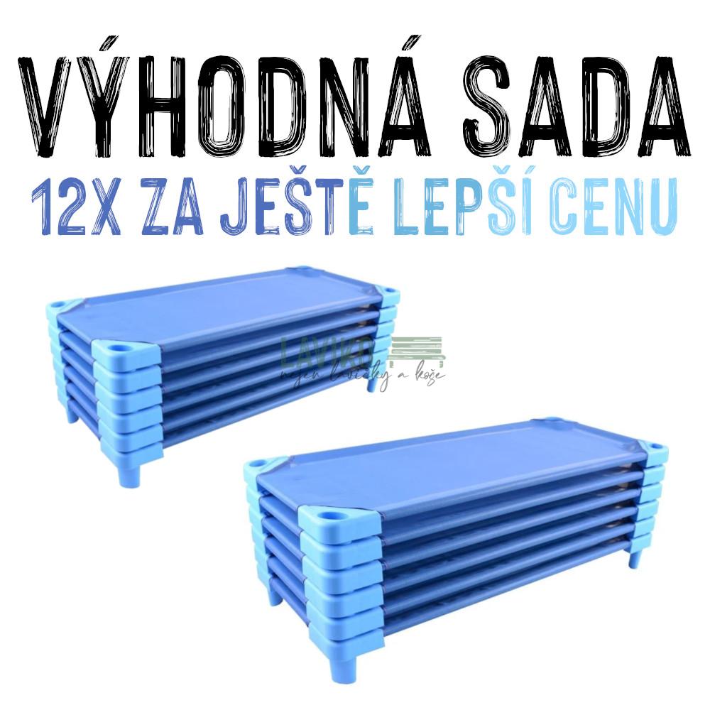 VÝHODNÁ SADA - 12x Dětské lehátko LEONTÝNKA, modré