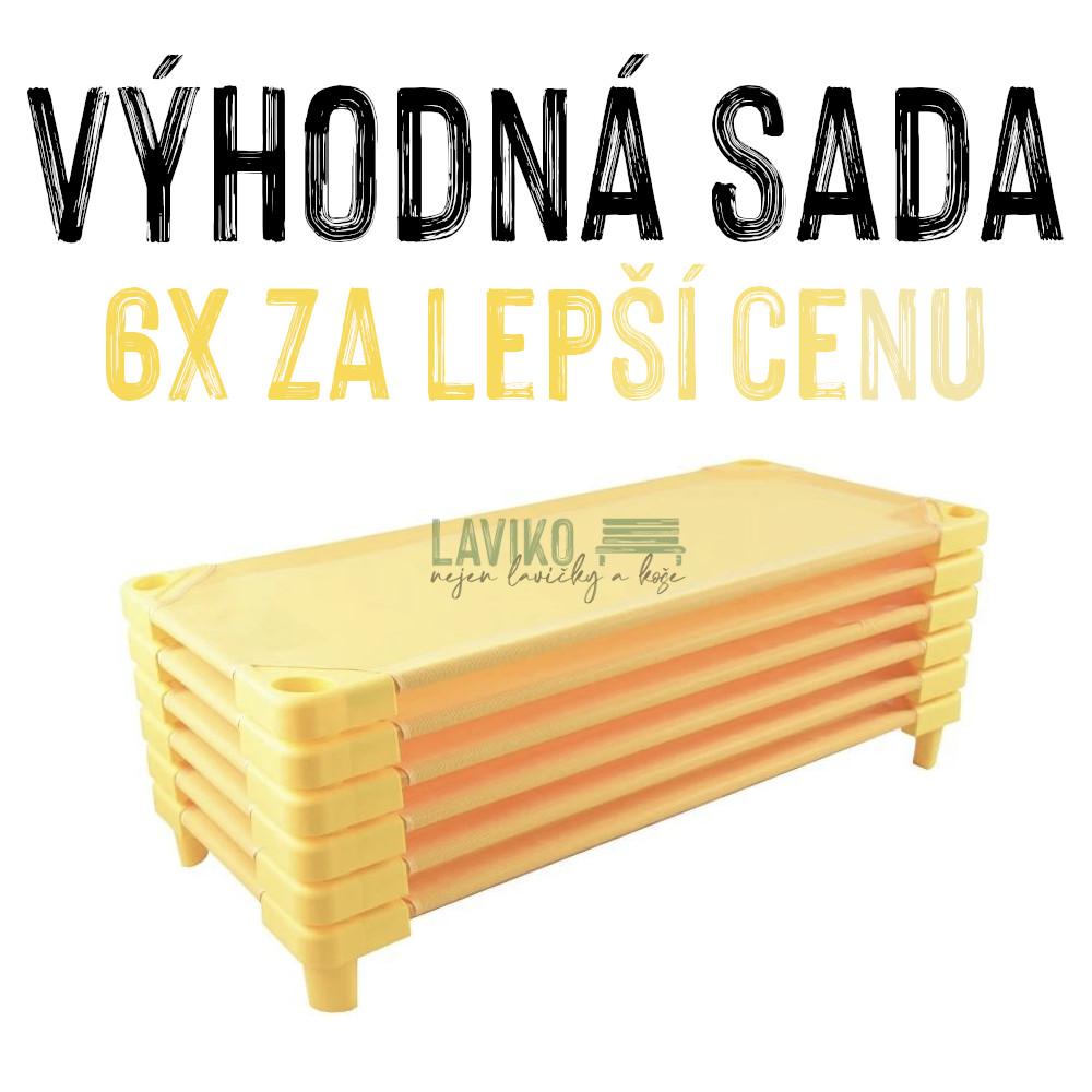 VÝHODNÁ SADA - 6x Dětské lehátko LEONTÝNKA, žluté