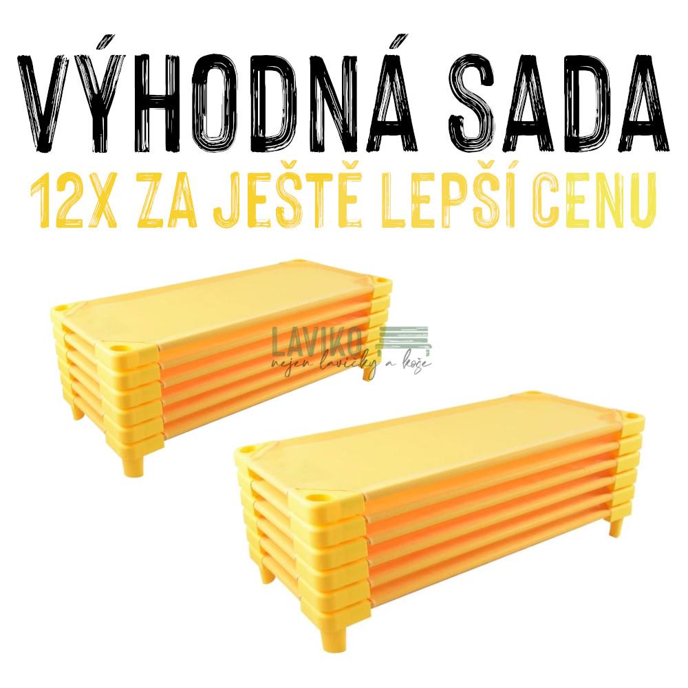 VÝHODNÁ SADA - 12x Dětské lehátko LEONTÝNKA, žluté
