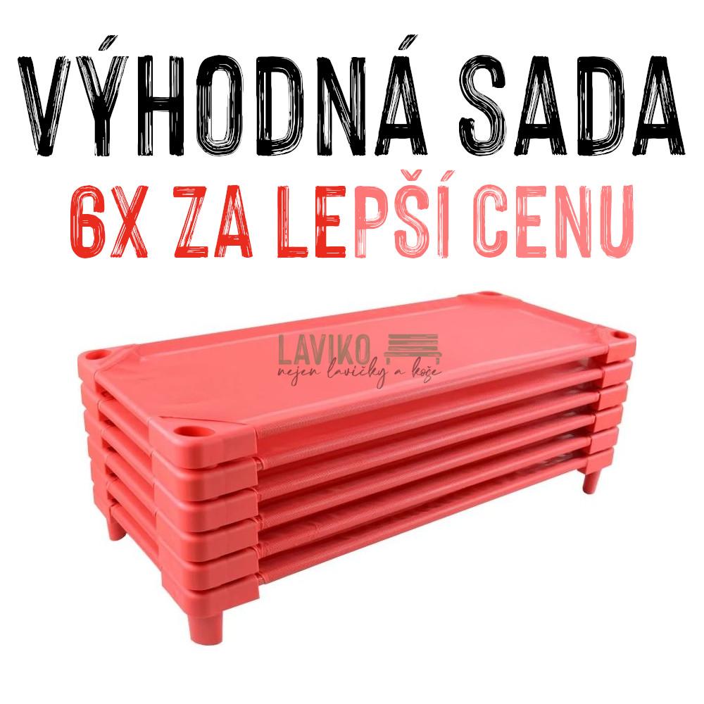 VÝHODNÁ SADA - 6x Dětské lehátko LEONTÝNKA, červené