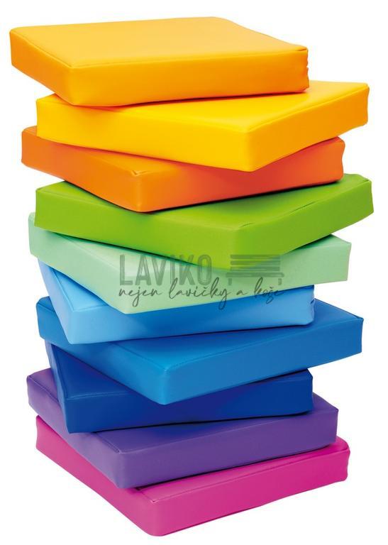 Molitanové sedáky RAINBOW, 10 kusů, čtvercové