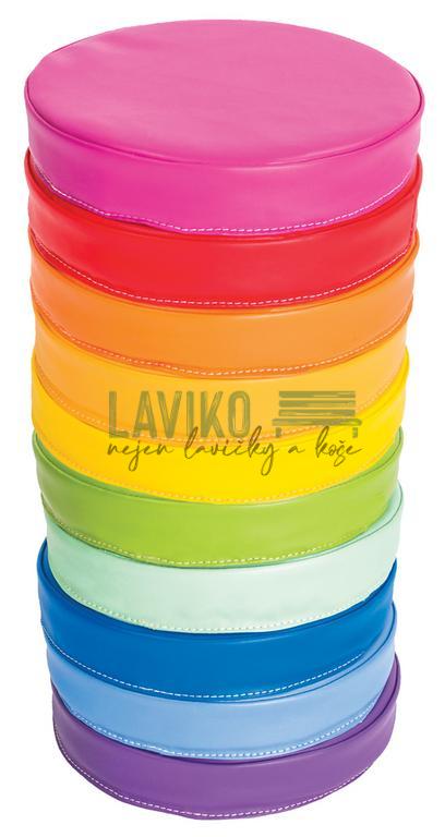 Molitanové sedáky RAINBOW, 10 kusů, kulaté