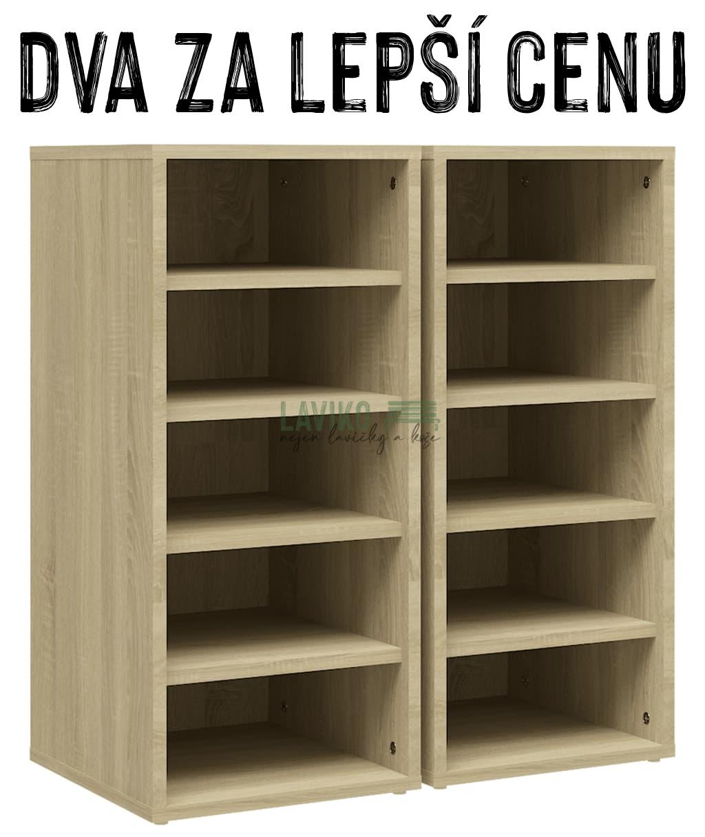 VÝHODNÁ SADA - 2x Botník DELIMA, dub sonoma