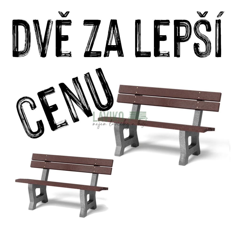 VÝHODNÁ SADA 2 ZA LEPŠÍ CENU - Venkovní lavička MÁŇA, recyklát
