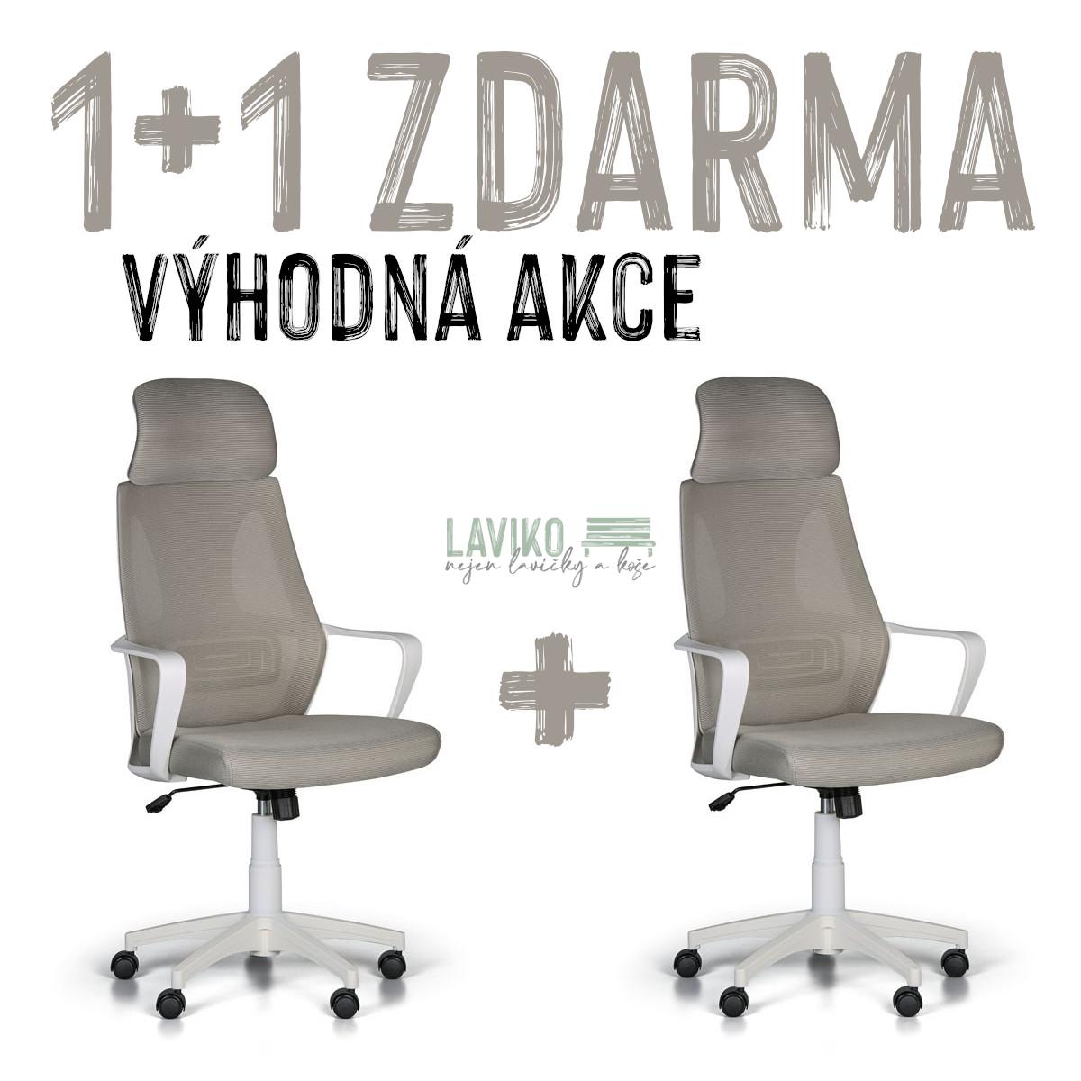 VÝHODNÁ SADA 1+1 ZDARMA - Kancelářská židle FRESCA, béžová
