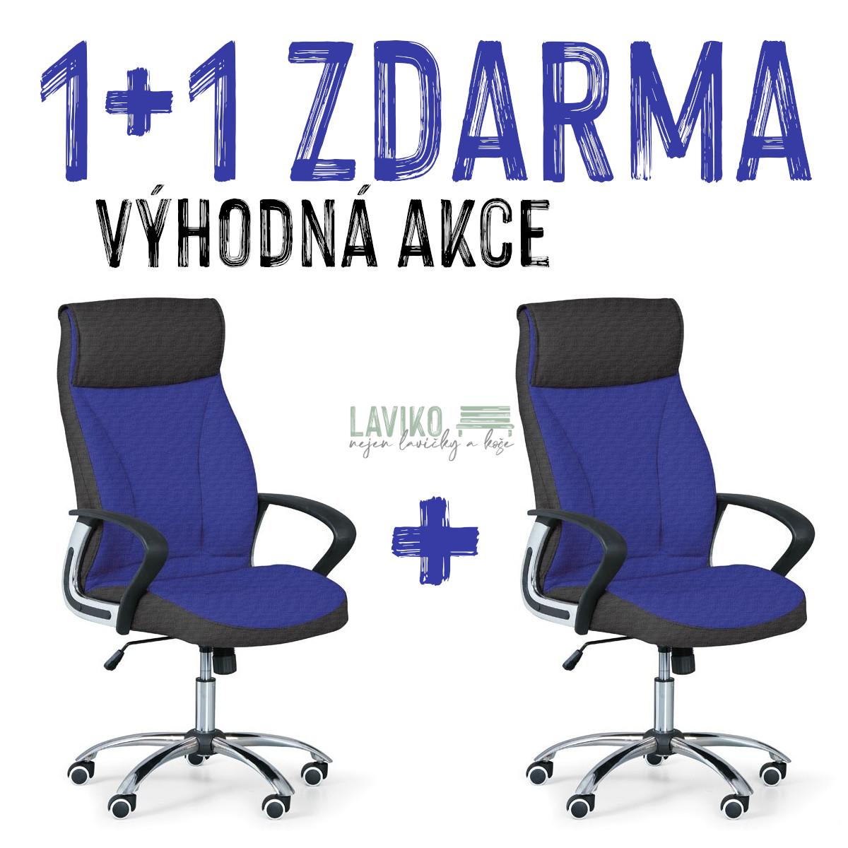 VÝHODNÁ SADA 1+1 ZDARMA - Kancelářská židle ROXANA, modrá