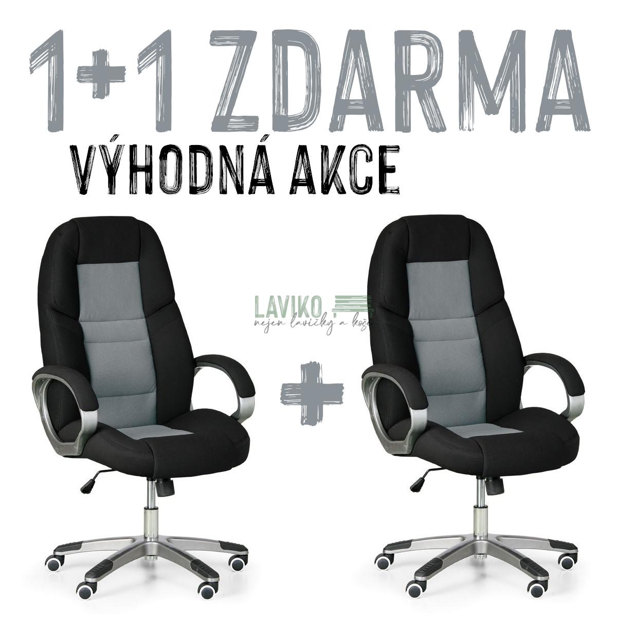 VÝHODNÁ SADA 1+1 ZDARMA - Kancelářská židle KOMODO, šedá