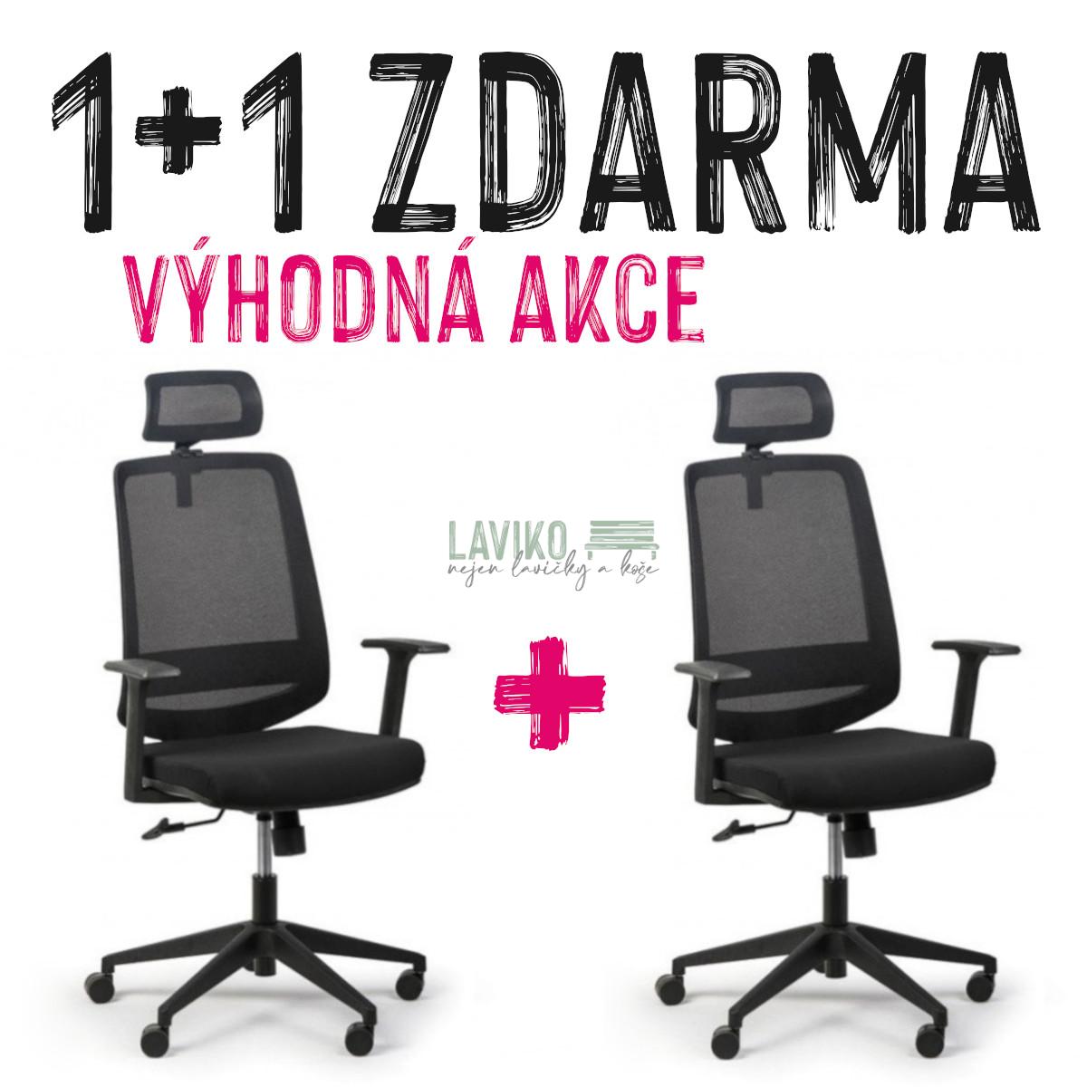 VÝHODNÁ SADA 1+1 ZDARMA - Kancelářské křeslo KATANA, černá