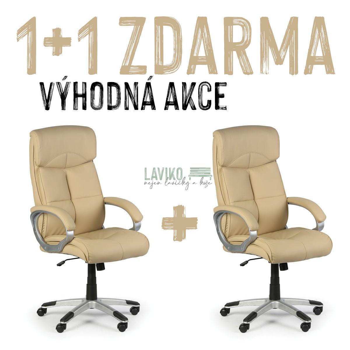 VÝHODNÁ SADA 1+1 ZDARMA - Kancelářské křeslo FORESTER, béžová