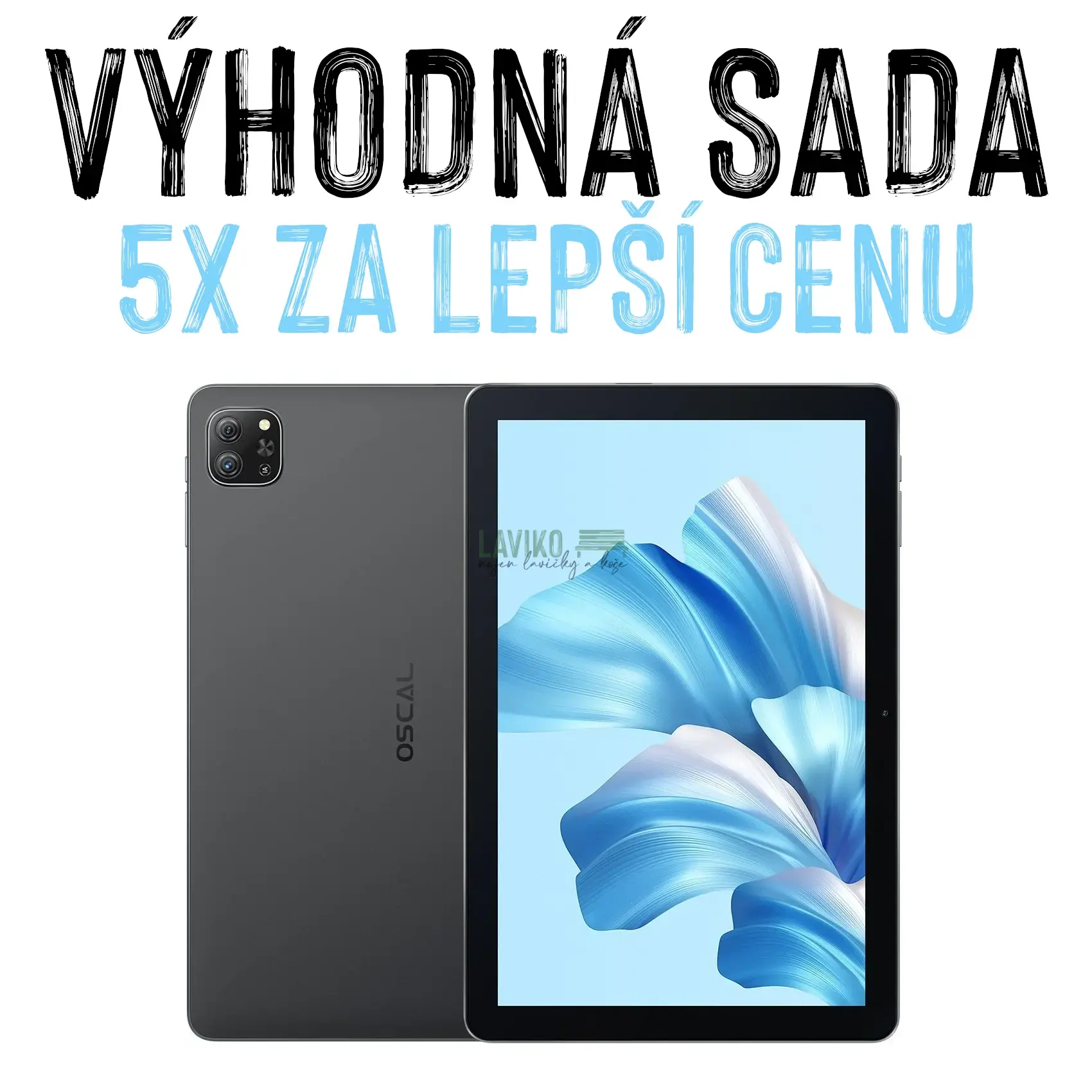VÝHODNÁ SADA - 5x Tablet Oscal Pad 60, 3GB/64GB, šedý
