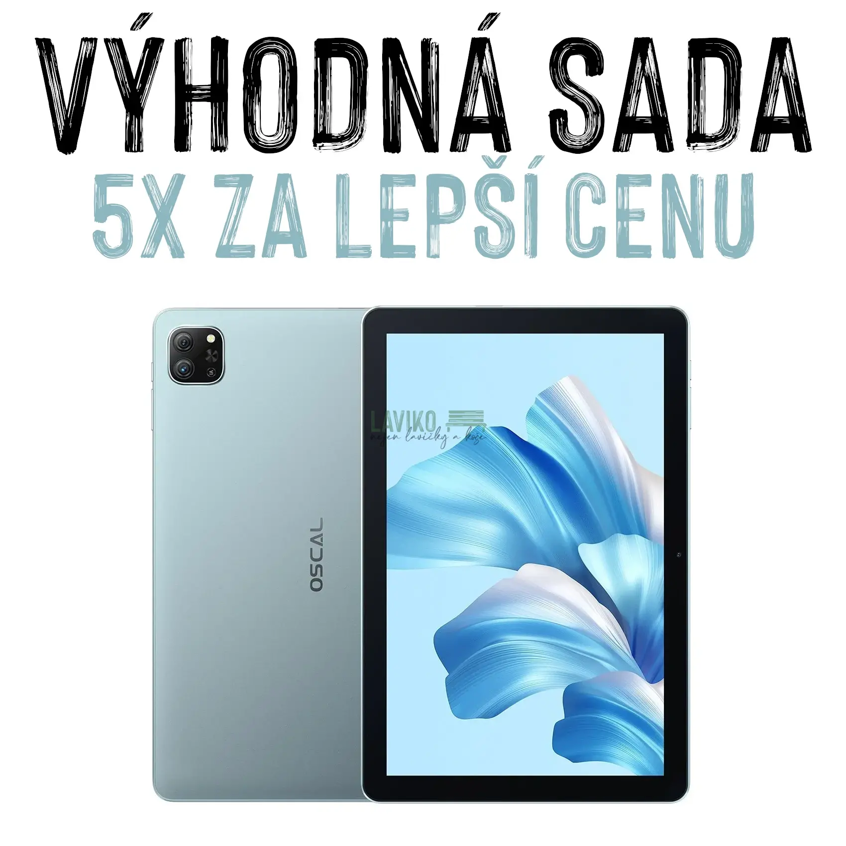 VÝHODNÁ SADA - 5x Tablet Oscal Pad 60, 3GB/64GB, modrý
