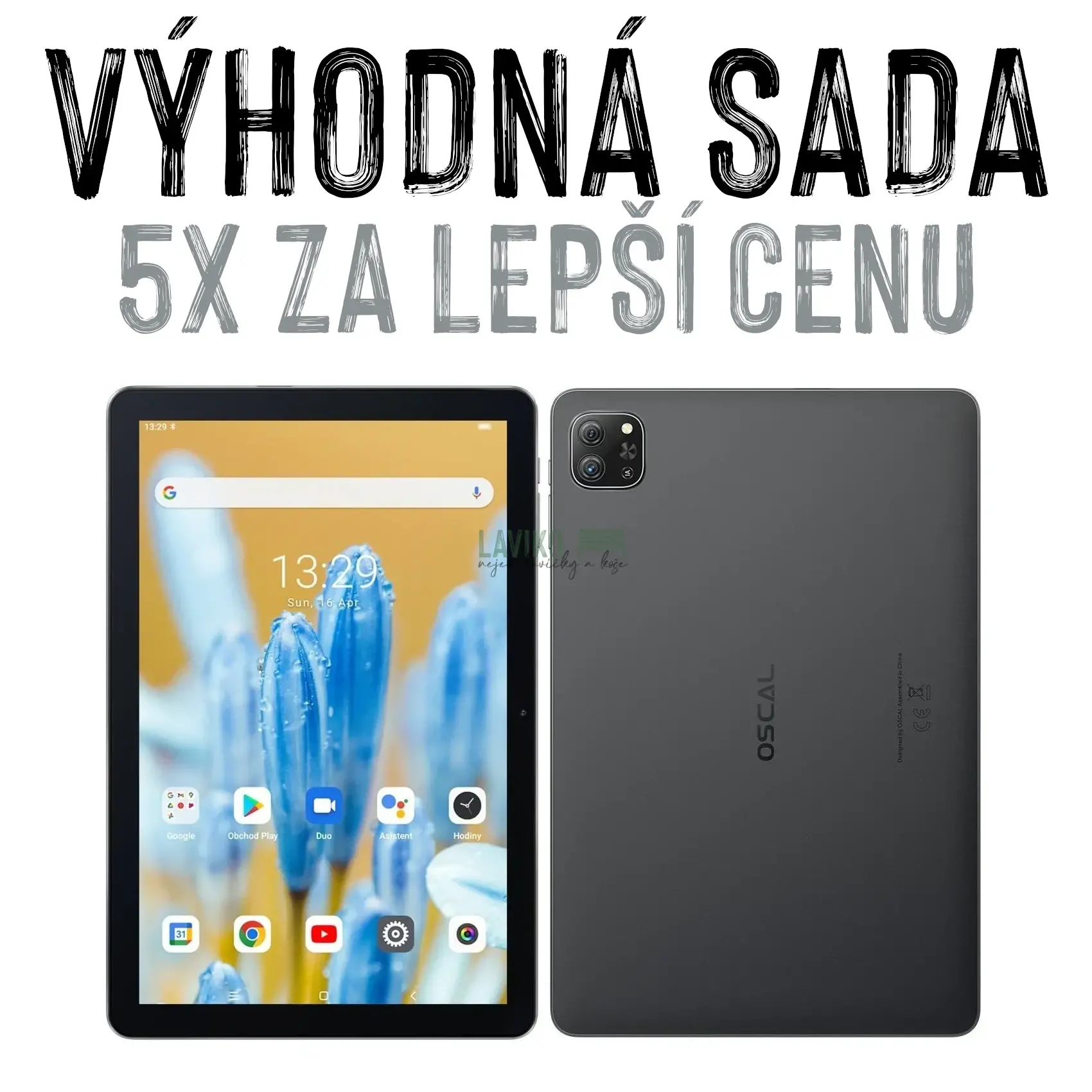 VÝHODNÁ SADA - 5x Tablet Oscal Pad 70, 4GB/64GB, šedý