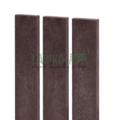 Recyklátová plotovka s rovnou hlavou, 1480 x 72 x 21 mm