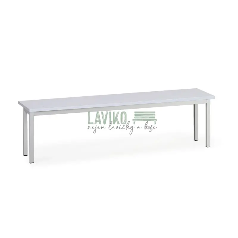Šatní lavička SALOME, 150 cm, šedá