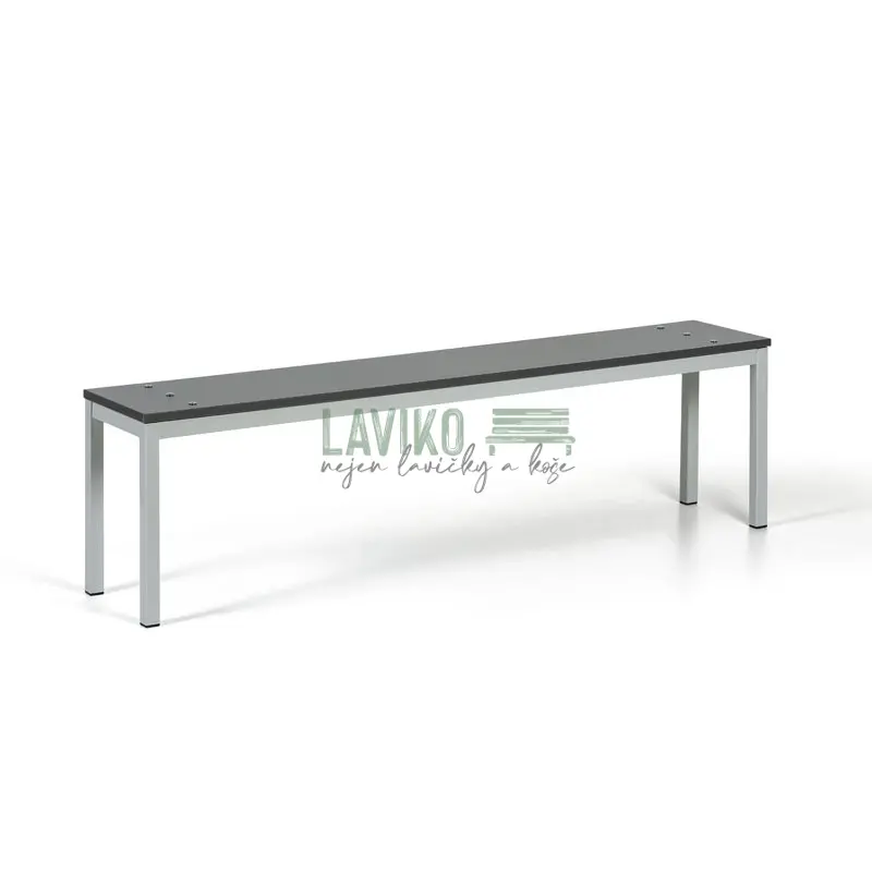 Šatní lavička PORTO, 150 cm, grafit