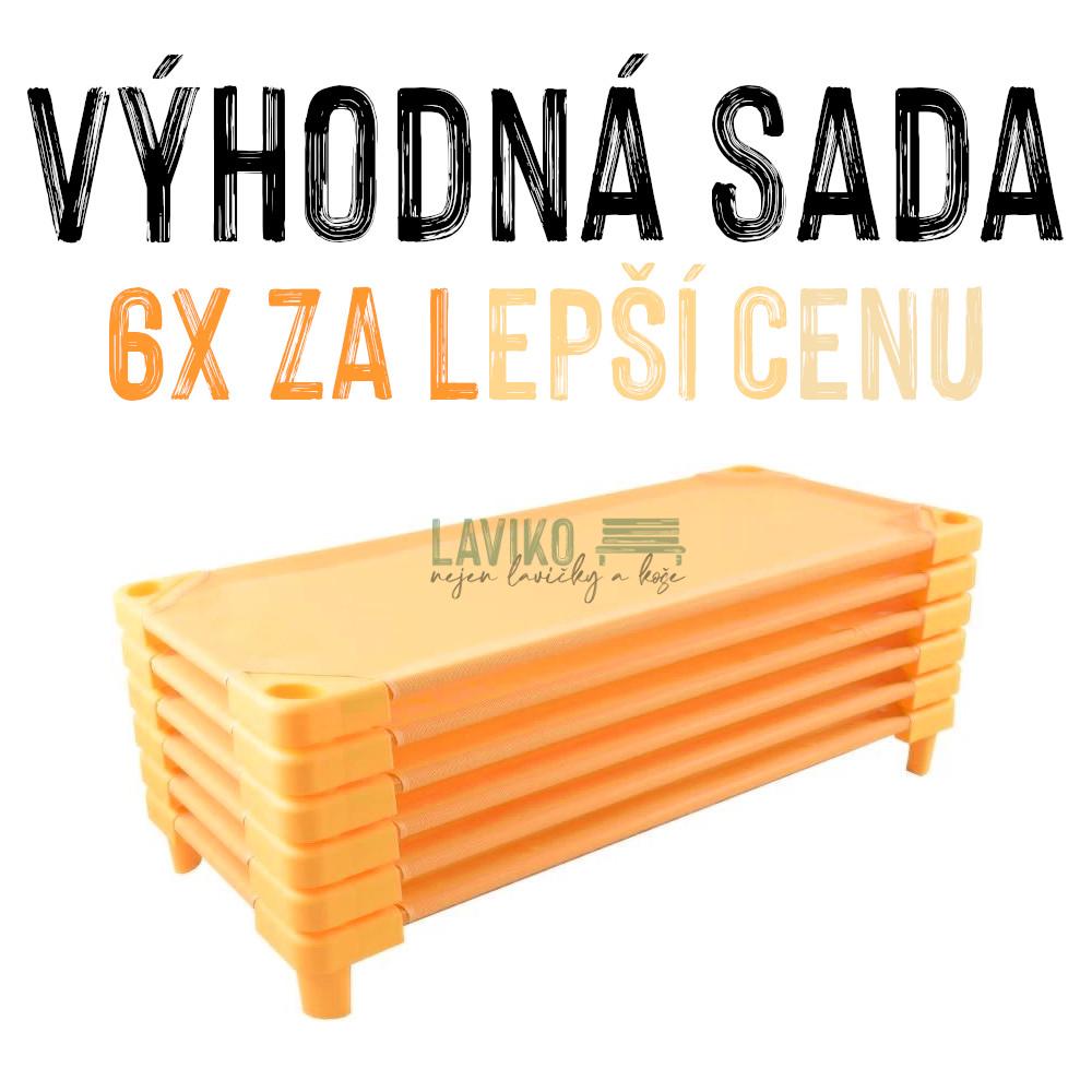 VÝHODNÁ SADA - 6x Dětské lehátko LEONTÝNKA, oranžové