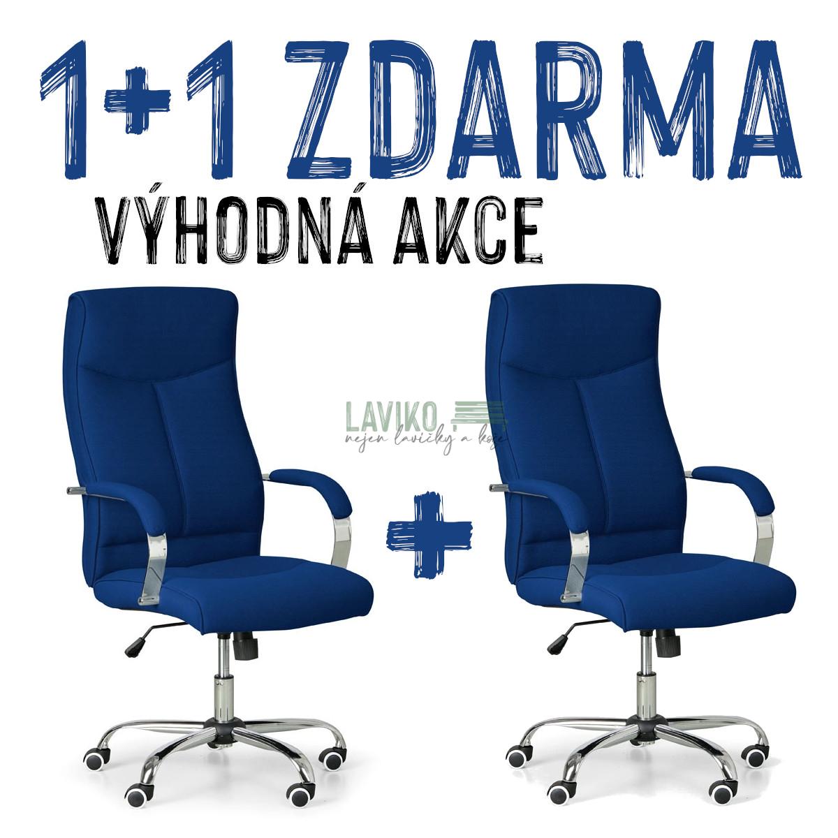 VÝHODNÁ SADA 1+1 ZDARMA - Kancelářské křeslo GOLDY, modrá