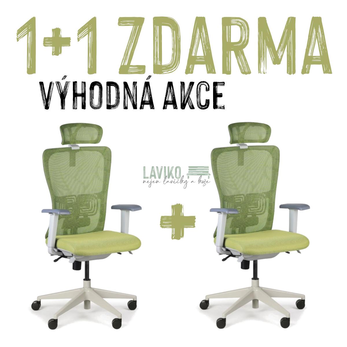 VÝHODNÁ SADA 1+1 ZDARMA - Kancelářské křeslo MANGO, zelená