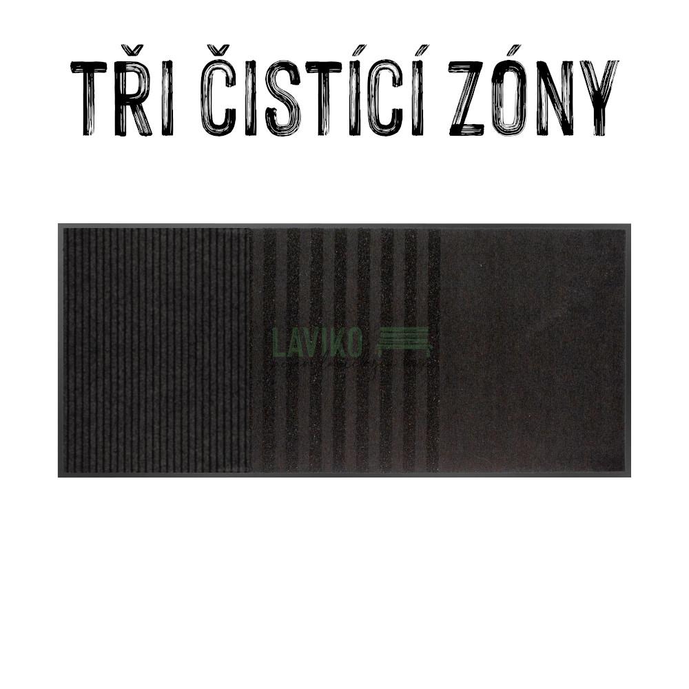 Třízónová XXL zátěžová rohož TRIPEQA, 300 x 200 cm, antracit