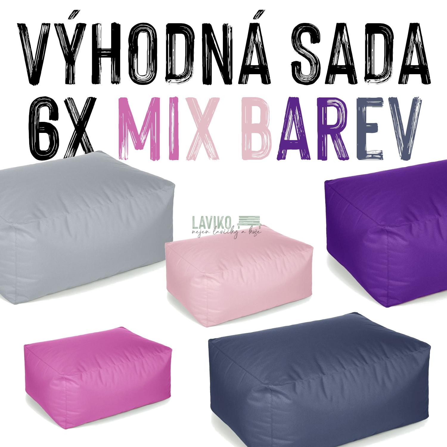 VÝHODNÁ SADA - 6x Sedací taburet GARDE, mix barev