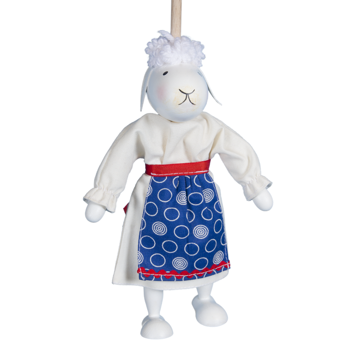 Česká loutka bez nití - Ovečka MILUŠKA, 20 cm